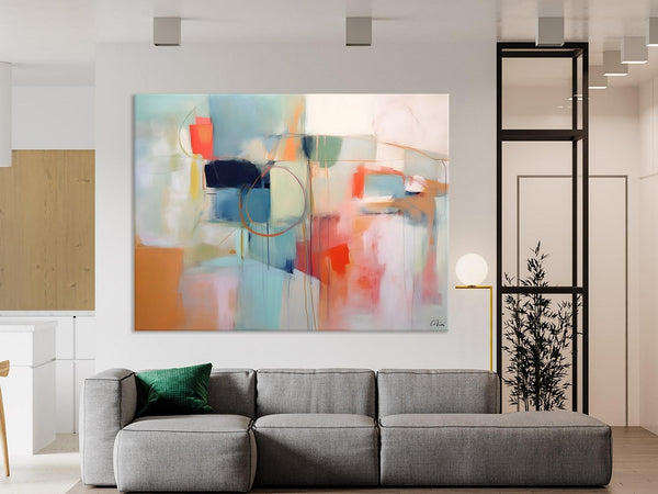 Large Modern Canvas Art, Original Abstract Art Paintings, Hand Painted Acrylic Painting on Canvas, Large Wall Art Painting for Dining Room-LargePaintingArt.com