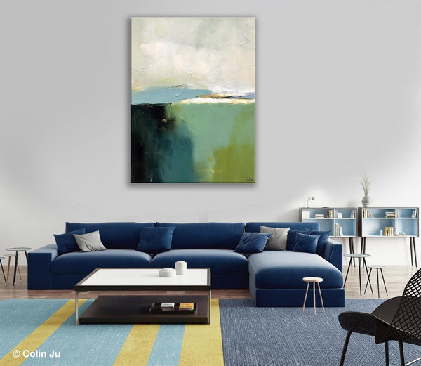 Simple Modern Wall Art, Oversized Contemporary Acrylic Paintings, Original Abstract Paintings, Extra Large Canvas Painting for Living Room-LargePaintingArt.com