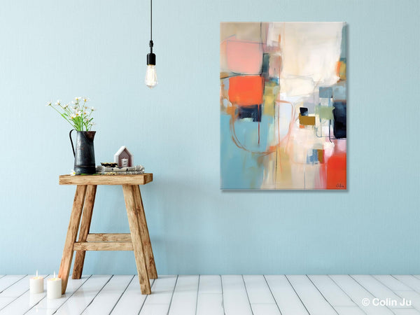 Large Wall Paintings for Bedroom, Original Abstract Art, Contemporary Abstract Paintings on Canvas, Oversized Abstract Wall Art Paintings-LargePaintingArt.com
