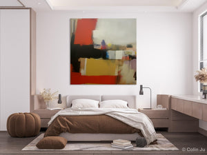 Modern Original Abstract Art, Canvas Paintings for Sale, Large Wall Art for Bedroom, Geometric Modern Acrylic Art, Contemporary Canvas Art-LargePaintingArt.com