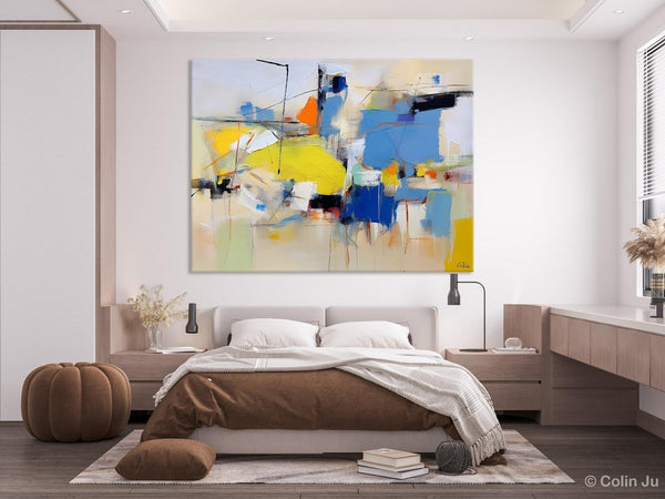 Large Canvas Art for Sale, Original Abstract Art Paintings, Hand Painted Canvas Art, Acrylic Painting on Canvas, Large Painting for Bedroom-LargePaintingArt.com