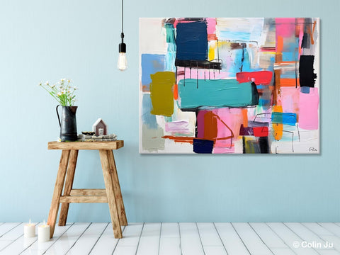 Original Abstract Art Paintings, Hand Painted Canvas Art, Acrylic Painting on Canvas, Large Canvas Art for Sale, Large Painting for Bedroom-LargePaintingArt.com