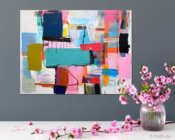 Original Abstract Art Paintings, Hand Painted Canvas Art, Acrylic Painting on Canvas, Large Canvas Art for Sale, Large Painting for Bedroom-LargePaintingArt.com