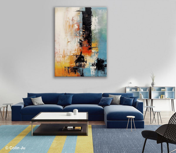 Contemporary Wall Art Paintings, Hand Painted Canvas Art, Original Abstract Art, Modern Acrylic Paintings, Large Paintings for Living Room-LargePaintingArt.com