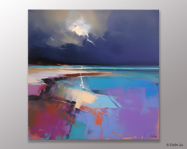Landscape Canvas Paintings, Hand Painted Canvas Art, Landscape Acrylic Art, Original Abstract Art, Large Landscape Paintings for Living Room-LargePaintingArt.com