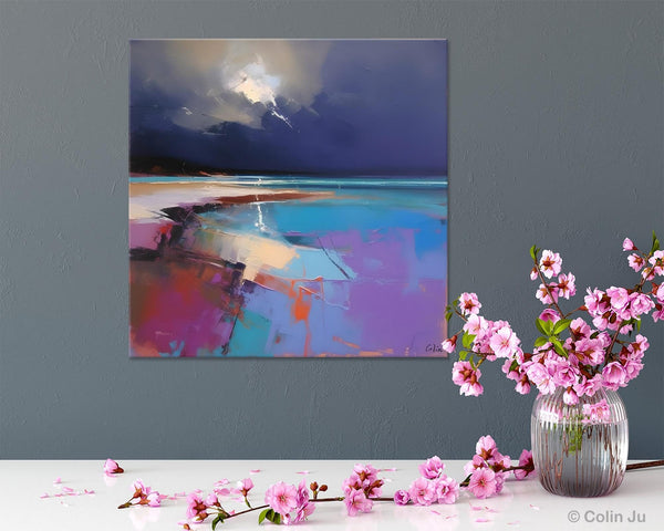 Landscape Canvas Paintings, Hand Painted Canvas Art, Landscape Acrylic Art, Original Abstract Art, Large Landscape Paintings for Living Room-LargePaintingArt.com