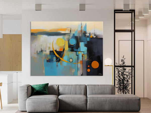 Extra Large Canvas Painting for Living Room, Original Acrylic Wall Art, Oversized Contemporary Acrylic Paintings, Abstract Canvas Paintings-LargePaintingArt.com