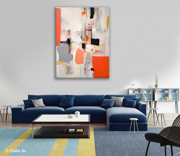 Acrylic Painting on Canvas, Contemporary Painting, Canvas Paintings for Dining Room, Extra Large Modern Wall Art, Original Abstract Painting-LargePaintingArt.com