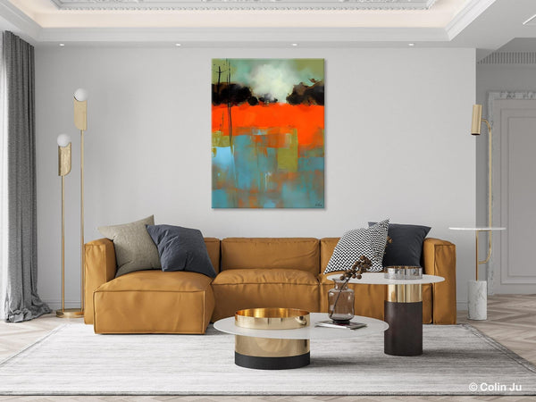 Landscape Canvas Art, Simple Modern Wall Art, Contemporary Acrylic Paintings, Original Abstract Paintings, Large Canvas Painting for Bedroom-LargePaintingArt.com