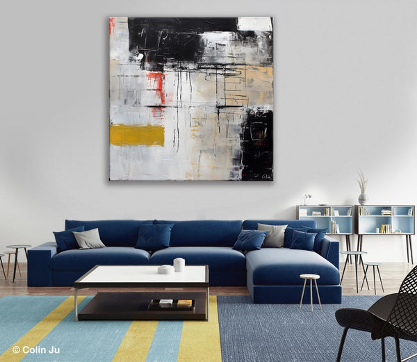 Large Abstract Art for Bedroom, Original Abstract Wall Art, Simple Modern Acrylic Artwork, Modern Canvas Paintings, Contemporary Canvas Art-LargePaintingArt.com