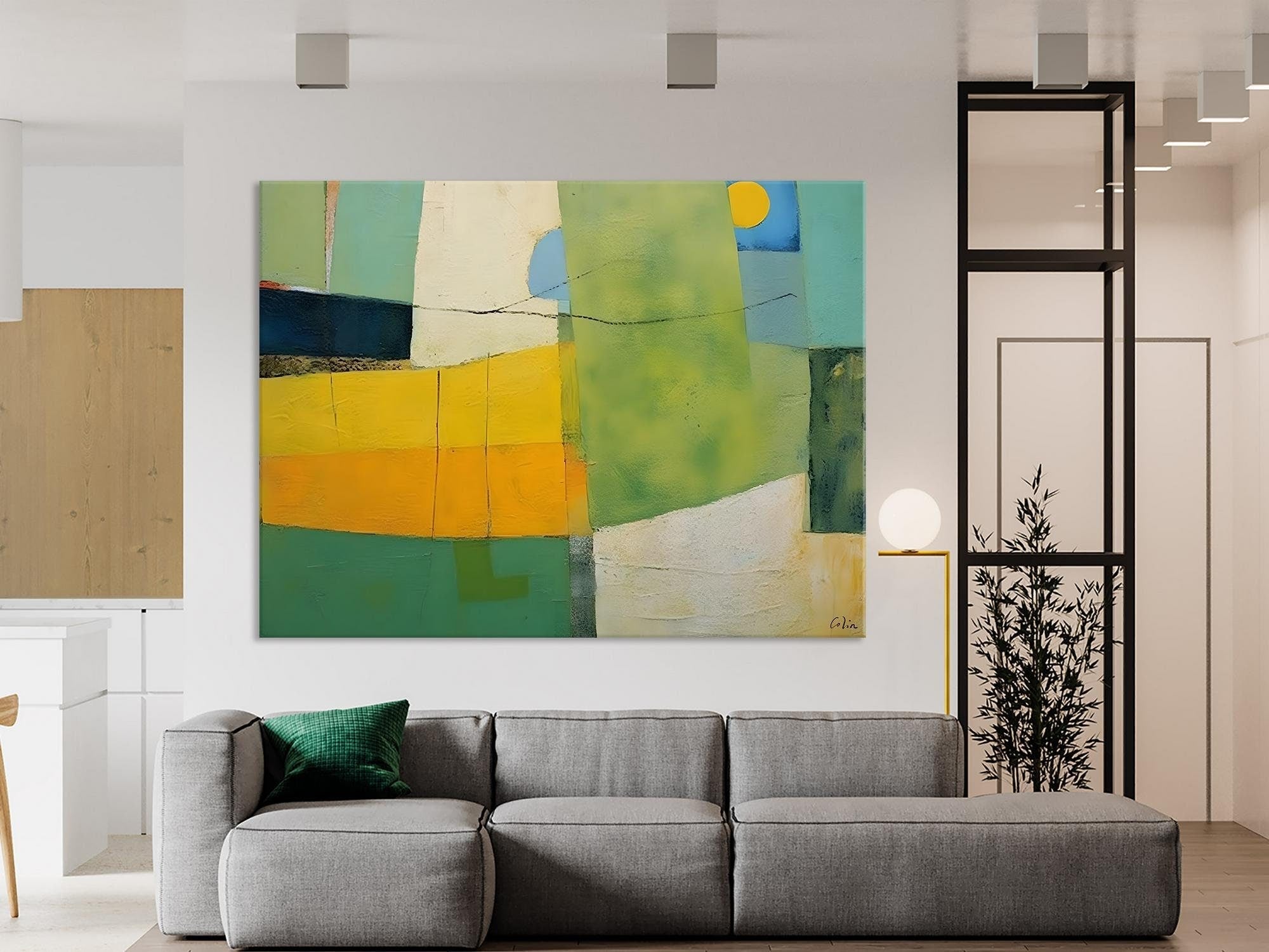 Original Canvas Artwork, Large Wall Art Painting for Dining Room, Contemporary Acrylic Painting on Canvas, Modern Abstract Wall Paintings-LargePaintingArt.com