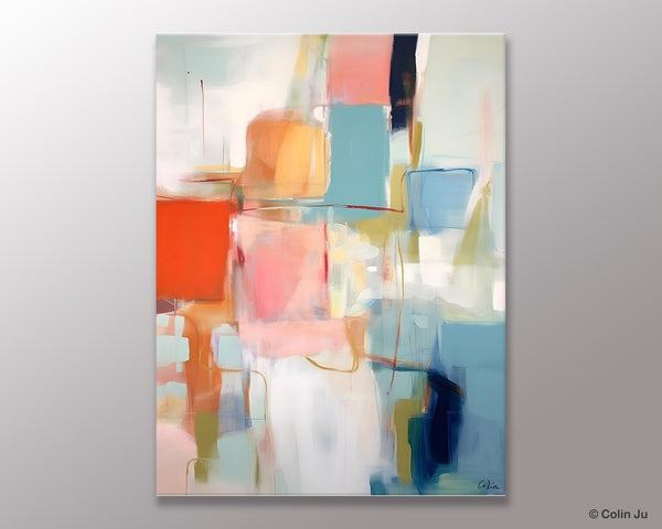 Hand Painted Canvas Art, Original Artowrk, Abstract Wall Paintings, Extra Large Paintings for Dining Room, Contemporary Wall Art Paintings-LargePaintingArt.com