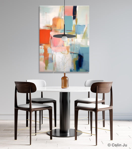 Hand Painted Canvas Art, Original Artowrk, Abstract Wall Paintings, Extra Large Paintings for Dining Room, Contemporary Wall Art Paintings-LargePaintingArt.com