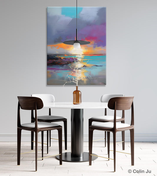 Landscape Paintings for Living Room, Extra Large Modern Wall Art Paintings, Acrylic Painting on Canvas, Original Landscape Abstract Painting-LargePaintingArt.com