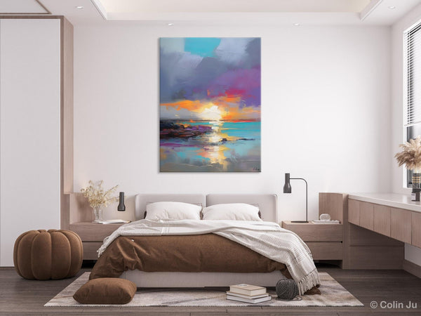 Landscape Paintings for Living Room, Extra Large Modern Wall Art Paintings, Acrylic Painting on Canvas, Original Landscape Abstract Painting-LargePaintingArt.com