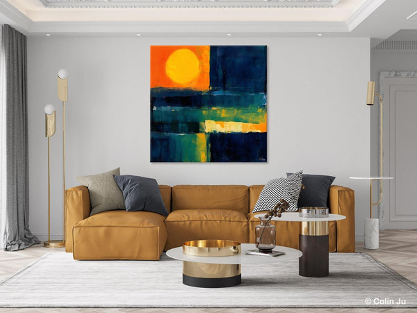 Large Abstract Painting for Dining Room, Modern Acrylic Artwork, Simple Canvas Paintings, Contemporary Canvas Art, Original Modern Wall Art-LargePaintingArt.com