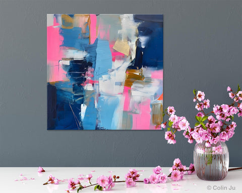 Canvas Art, Original Modern Wall Art, Modern Acrylic Artwork, Modern Canvas Paintings, Contemporary Large Abstract Painting for Dining Room-LargePaintingArt.com