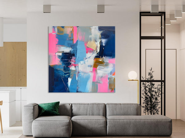 Canvas Art, Original Modern Wall Art, Modern Acrylic Artwork, Modern Canvas Paintings, Contemporary Large Abstract Painting for Dining Room-LargePaintingArt.com