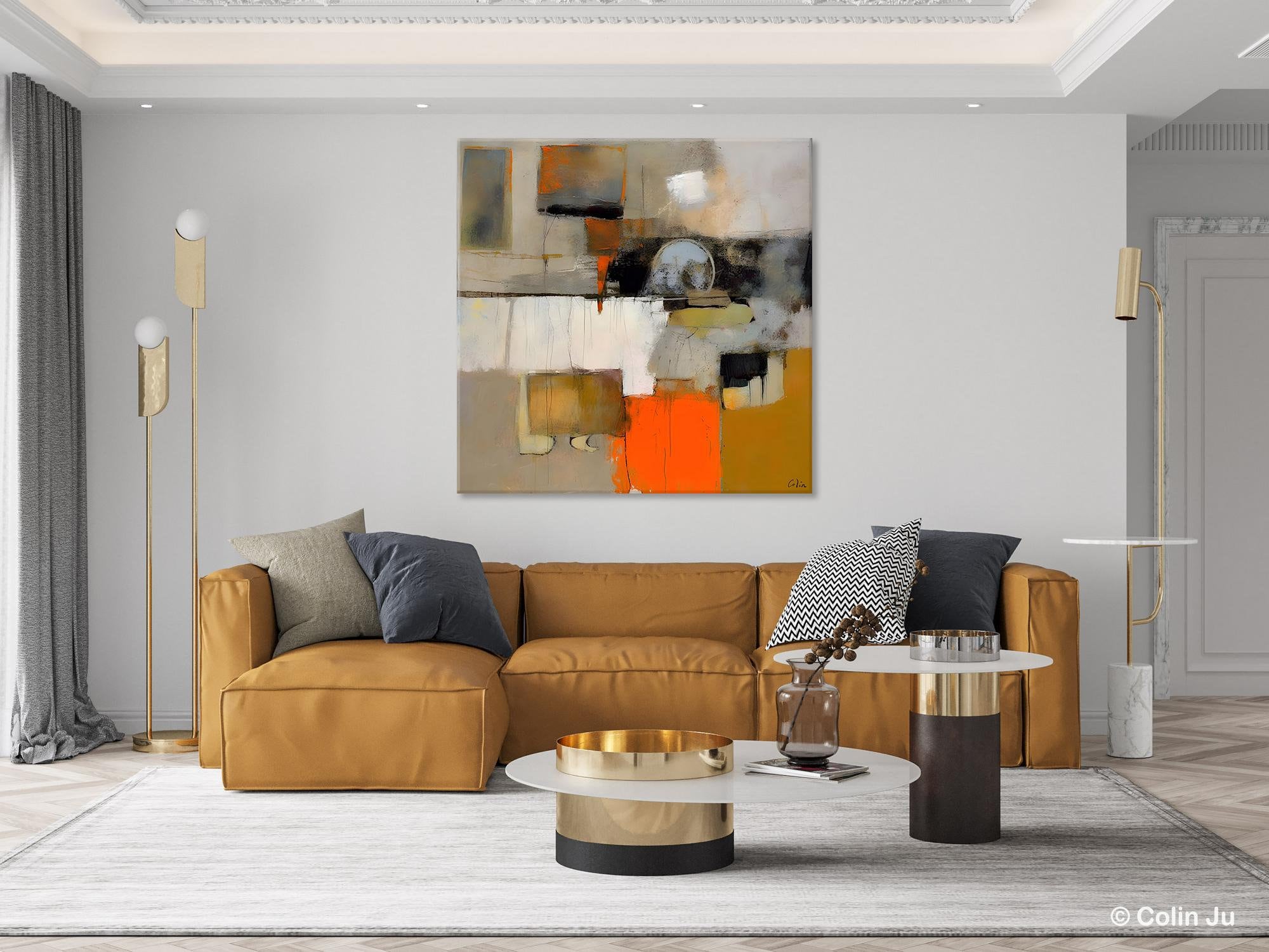 Contemporary Canvas Art, Modern Acrylic Artwork, Buy Art Paintings Online, Original Modern Paintings, Large Abstract Painting for Bedroom-LargePaintingArt.com