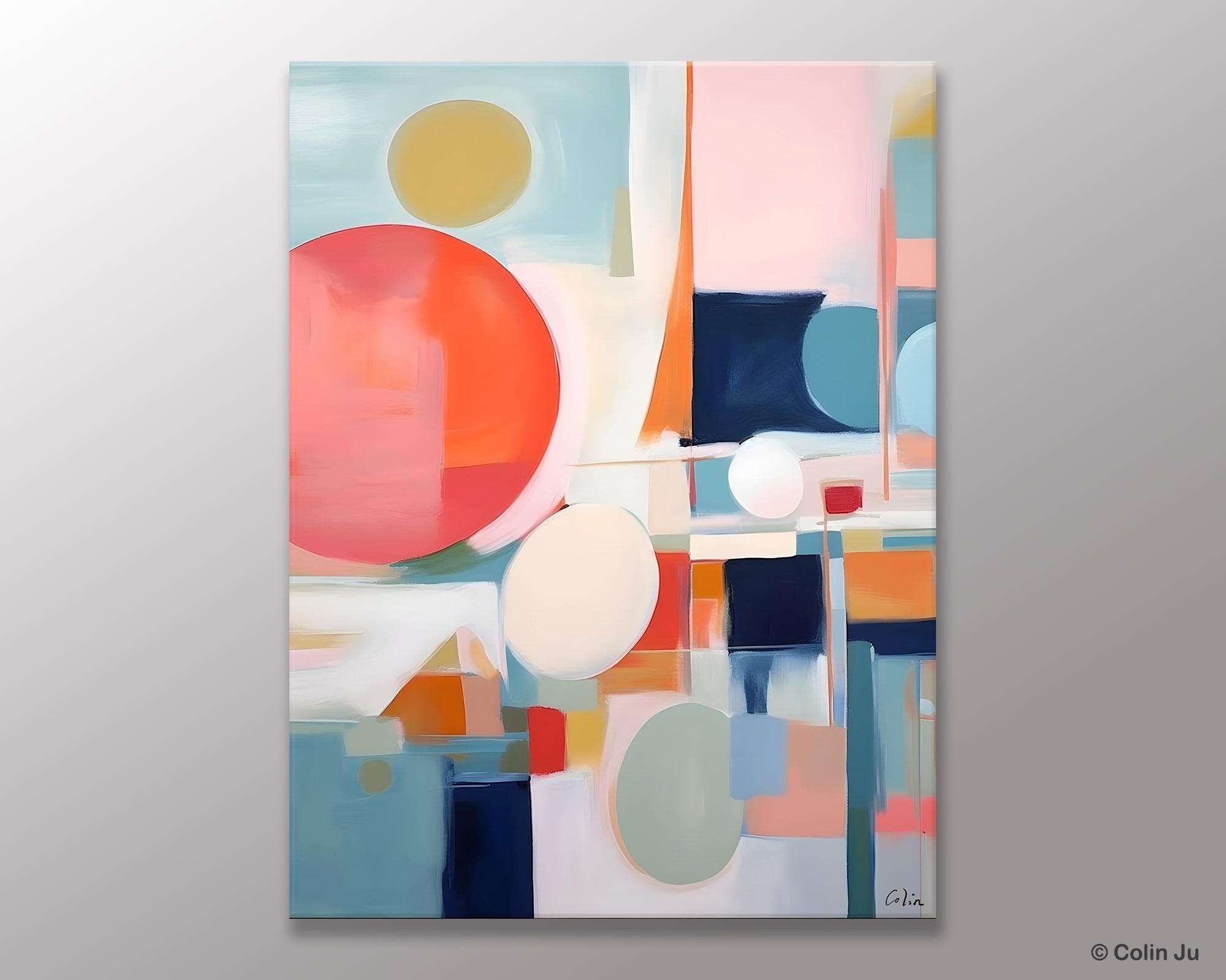Large Contemporary Wall Art, Acrylic Painting on Canvas, Extra Large Paintings for Dining Room, Modern Paintings, Original Abstract Painting-LargePaintingArt.com