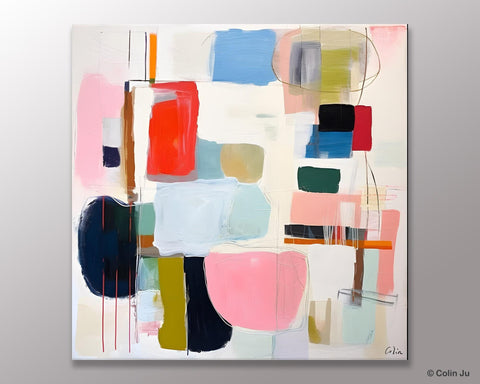 Modern Canvas Paintings, Large Abstract Painting for Bedroom, Original Abstract Wall Art, Modern Acrylic Artwork, Contemporary Canvas Art-LargePaintingArt.com