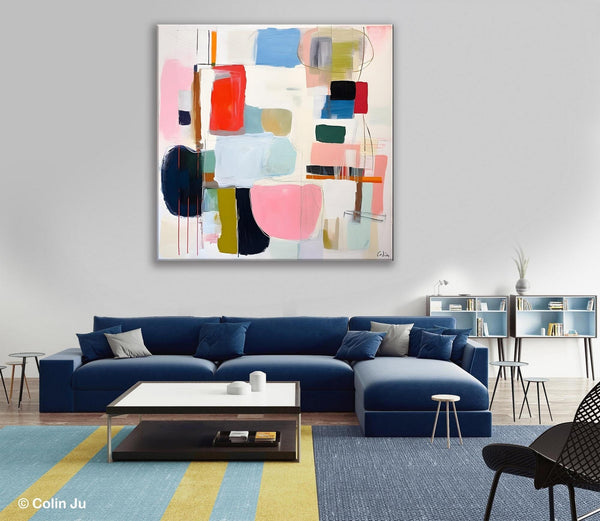Modern Canvas Paintings, Large Abstract Painting for Bedroom, Original Abstract Wall Art, Modern Acrylic Artwork, Contemporary Canvas Art-LargePaintingArt.com