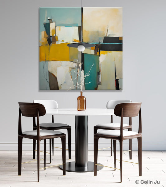 Abstract Painting for Bedroom, Original Modern Wall Art Paintings, Geometric Modern Acrylic Paintings, Oversized Contemporary Canvas Art-LargePaintingArt.com