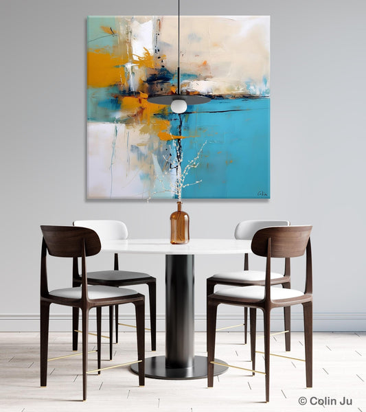 Large Abstract Art for Bedroom, Modern Canvas Paintings, Original Abstract Wall Art, Geometric Modern Acrylic Art, Contemporary Canvas Art-LargePaintingArt.com