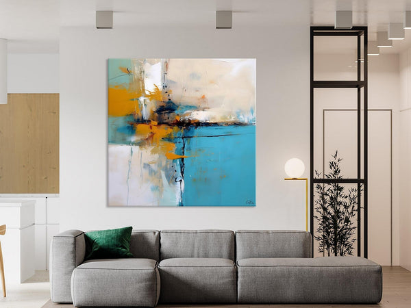 Large Abstract Art for Bedroom, Modern Canvas Paintings, Original Abstract Wall Art, Geometric Modern Acrylic Art, Contemporary Canvas Art-LargePaintingArt.com