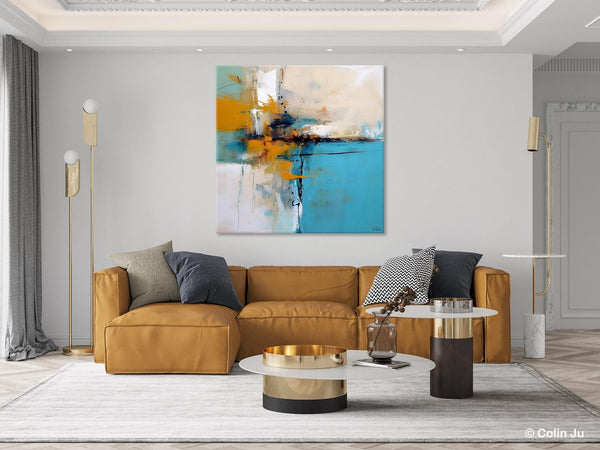 Large Abstract Art for Bedroom, Modern Canvas Paintings, Original Abstract Wall Art, Geometric Modern Acrylic Art, Contemporary Canvas Art-LargePaintingArt.com