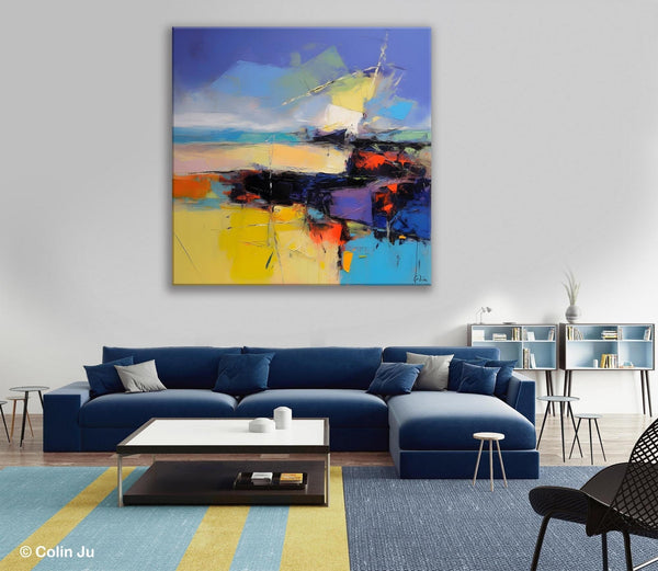 Modern Acrylic Artwork, Buy Art Paintings Online, Contemporary Canvas Art, Original Modern Paintings, Large Abstract Painting for Bedroom-LargePaintingArt.com