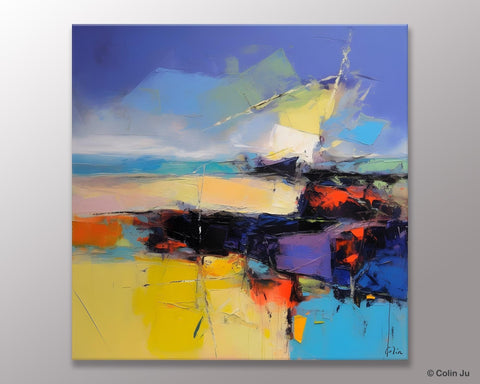 Modern Acrylic Artwork, Buy Art Paintings Online, Contemporary Canvas Art, Original Modern Paintings, Large Abstract Painting for Bedroom-LargePaintingArt.com