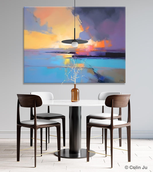 Extra Large Modern Wall Art Paintings, Acrylic Painting on Canvas, Landscape Paintings for Living Room, Original Landscape Abstract Painting-LargePaintingArt.com