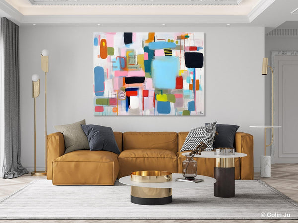 Original Abstract Art, Hand Painted Canvas Art, Modern Wall Art Ideas for Dining Room, Large Canvas Paintings, Contemporary Acrylic Painting-LargePaintingArt.com