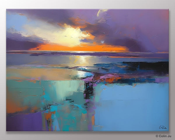 Landscape Canvas Paintings for Living Room, Original Landscape Paintings, Extra Large Modern Wall Art Paintings, Acrylic Painting on Canvas-LargePaintingArt.com