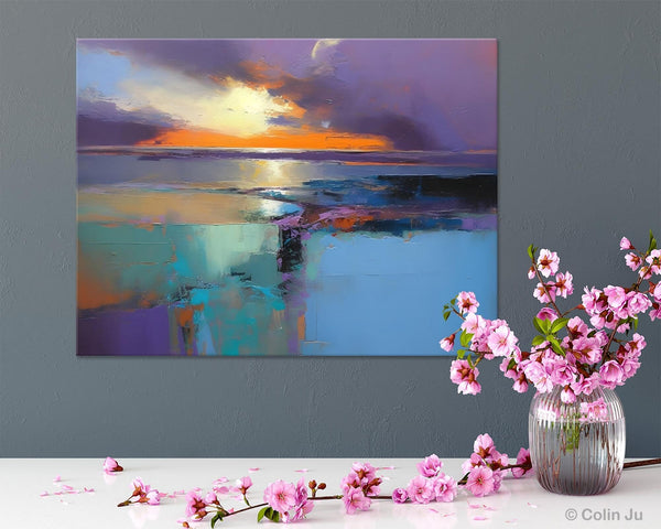 Landscape Canvas Paintings for Living Room, Original Landscape Paintings, Extra Large Modern Wall Art Paintings, Acrylic Painting on Canvas-LargePaintingArt.com