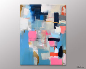 Modern Wall Art Paintings, Canvas Paintings for Bedroom, Contemporary Acrylic Painting on Canvas, Large Original Art, Buy Wall Art Online-LargePaintingArt.com