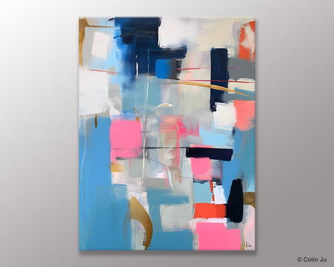 Modern Wall Art Paintings, Canvas Paintings for Bedroom, Contemporary Acrylic Painting on Canvas, Large Original Art, Buy Wall Art Online-LargePaintingArt.com