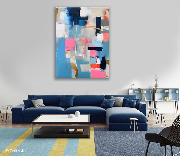 Modern Wall Art Paintings, Canvas Paintings for Bedroom, Contemporary Acrylic Painting on Canvas, Large Original Art, Buy Wall Art Online-LargePaintingArt.com