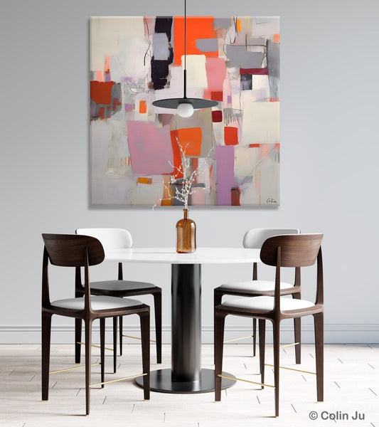 Modern Acrylic Artwork, Original Modern Paintings, Contemporary Canvas Art, Heavy Texture Canvas Art, Large Abstract Painting for Bedroom-LargePaintingArt.com