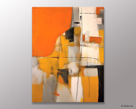 Large Paintings for Bedroom, Yellow Abstract Art Paintings, Large Contemporary Wall Art, Hand Painted Canvas Art, Original Modern Painting-LargePaintingArt.com