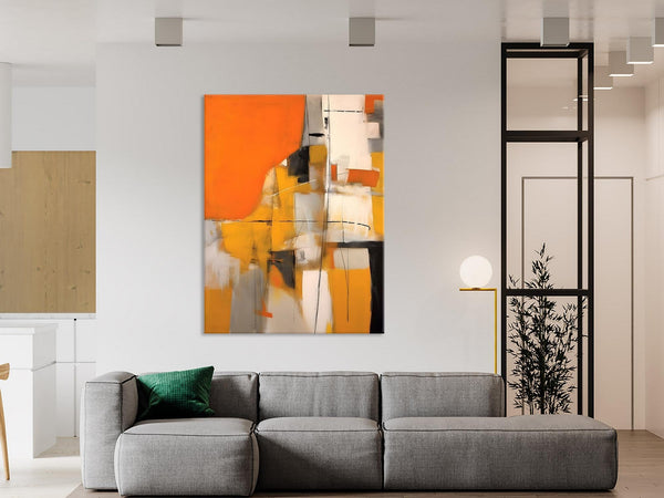 Large Paintings for Bedroom, Yellow Abstract Art Paintings, Large Contemporary Wall Art, Hand Painted Canvas Art, Original Modern Painting-LargePaintingArt.com