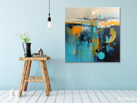 Extra Large Abstract Painting for Living Room, Acrylic Canvas Paintings, Original Modern Wall Art, Oversized Contemporary Acrylic Paintings-LargePaintingArt.com