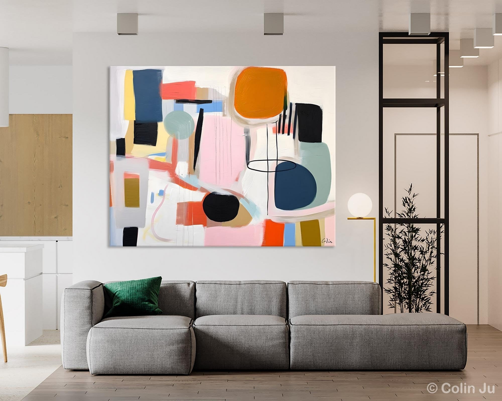 Abstract Canvas Paintings, Extra Large Canvas Painting for Living Room, Original Acrylic Wall Art, Oversized Contemporary Acrylic Paintings-LargePaintingArt.com