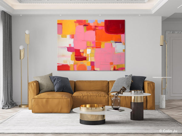 Original Acrylic Wall Art, Oversized Contemporary Acrylic Paintings, Abstract Canvas Paintings, Extra Large Canvas Painting for Living Room-LargePaintingArt.com