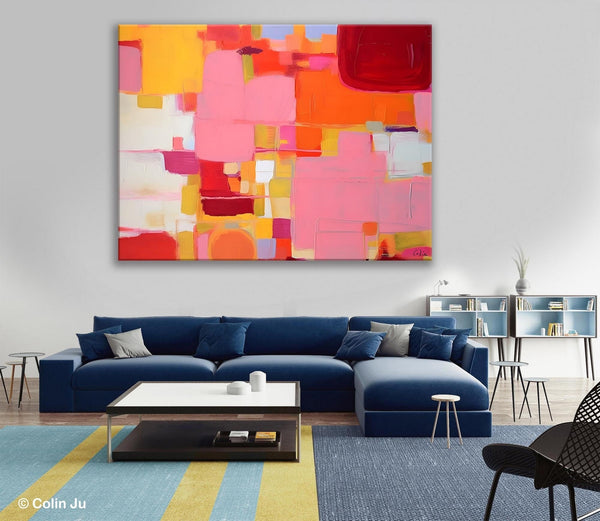 Original Acrylic Wall Art, Oversized Contemporary Acrylic Paintings, Abstract Canvas Paintings, Extra Large Canvas Painting for Living Room-LargePaintingArt.com