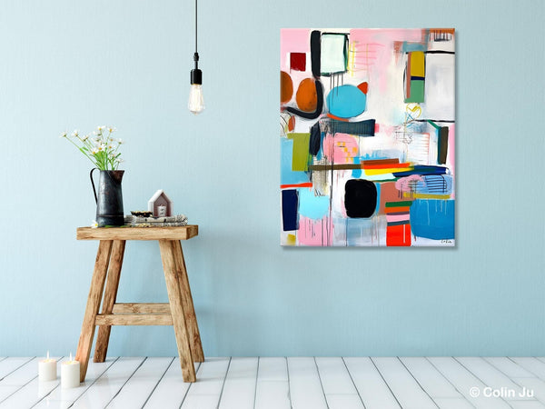 Original Acrylic Wall Art, Oversized Contemporary Acrylic Paintings, Abstract Canvas Paintings, Extra Large Canvas Painting for Living Room-LargePaintingArt.com