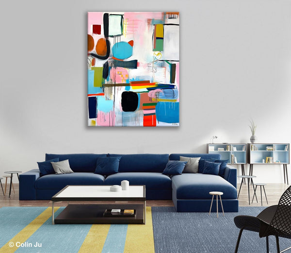 Original Acrylic Wall Art, Oversized Contemporary Acrylic Paintings, Abstract Canvas Paintings, Extra Large Canvas Painting for Living Room-LargePaintingArt.com