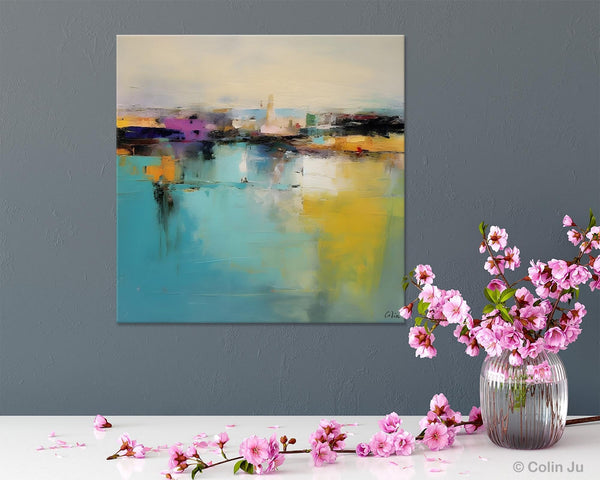 Large Abstract Painting for Bedroom, Modern Acrylic Paintings, Original Modern Wall Art Paintings, Oversized Contemporary Canvas Paintings-LargePaintingArt.com