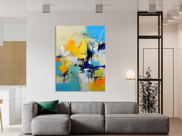 Original Canvas Wall Art, Oversized Contemporary Acrylic Paintings, Modern Abstract Paintings, Extra Large Canvas Painting for Living Room-LargePaintingArt.com